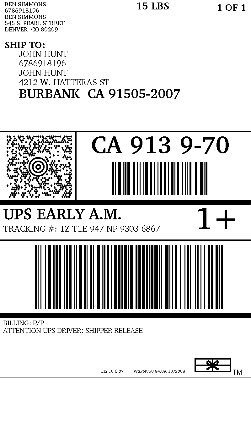 free template for shipping labels